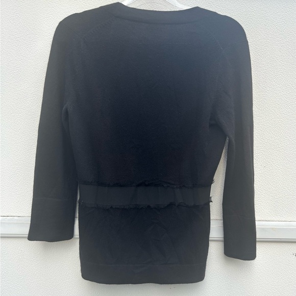 J Crew cashmere wool blend Cardigan Sweater Women S Belted Black Quiet Luxury - Picture 9 of 12